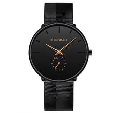 Load image into Gallery viewer, Men Circular Leather Wristwatch