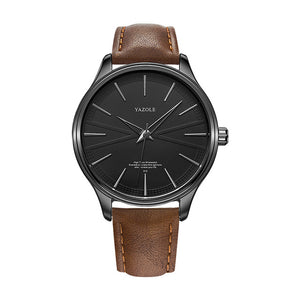 Men Casual Leather Wristwatch