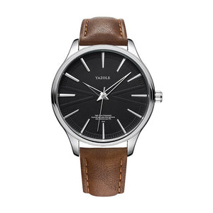 Men Casual Leather Wristwatch