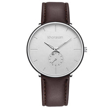 Load image into Gallery viewer, Men Circular Leather Wristwatch
