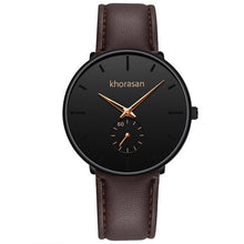 Load image into Gallery viewer, Men Circular Leather Wristwatch
