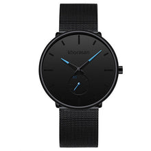 Load image into Gallery viewer, Men Circular Leather Wristwatch

